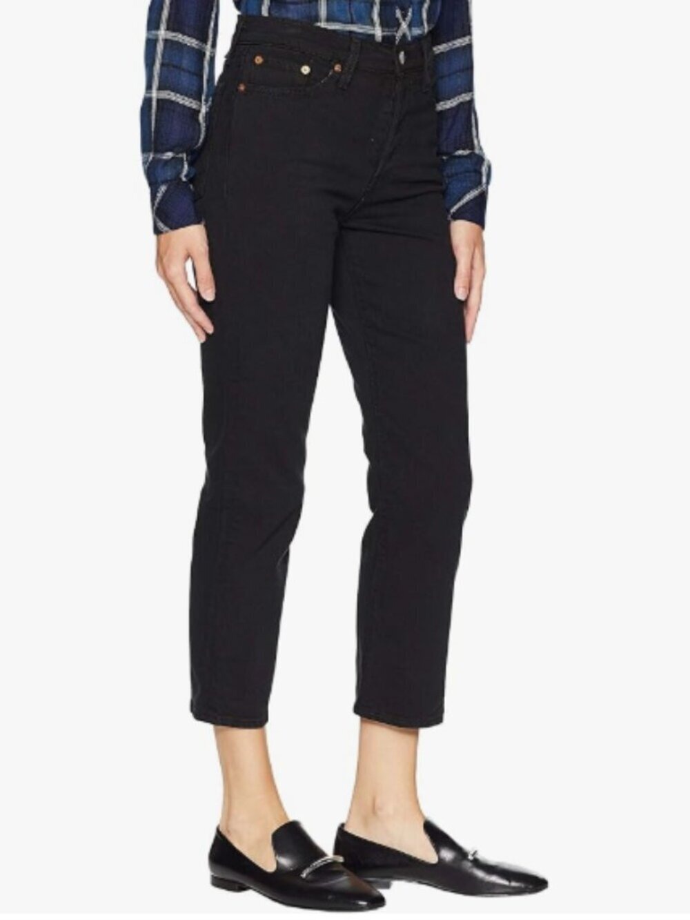 Levi's Premium Wedgie Straight Women's Jeans Size 27 X 26 in Black Heart EUC